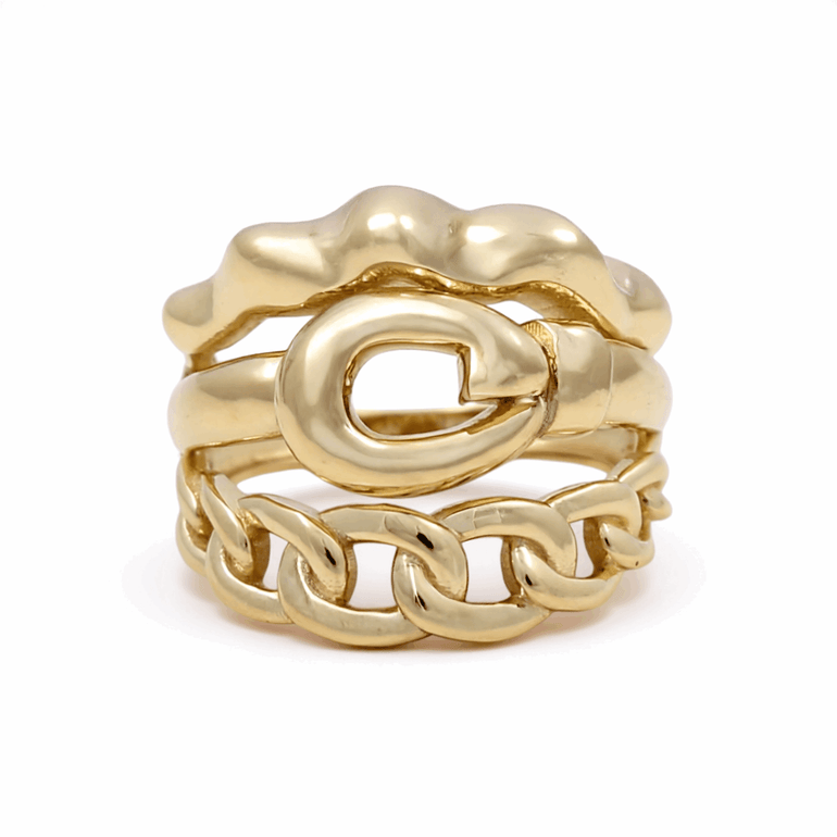 14K Yellow Gold Fashion Women's Ring - Miral Jewelry