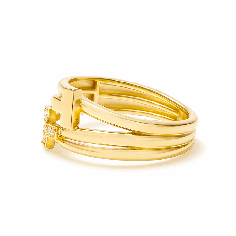 14K Yellow Gold Fashion Women's Ring - Miral Jewelry