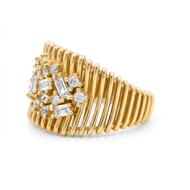 14K Yellow Gold Fashion Women's Ring - Miral Jewelry