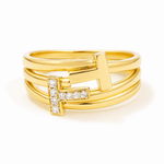 14K Yellow Gold Fashion Women's Ring - Miral Jewelry
