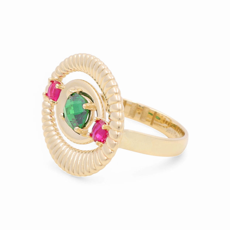 14K Yellow Gold Fashion Women's Ring - Miral Jewelry