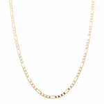 14K Yellow Gold Figaro Link 24" - Miral Jewelry