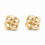 14K Yellow Gold Flower Earrings - Miral Jewelry