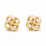 14K Yellow Gold Flower Earrings - Miral Jewelry