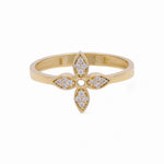 14K Yellow Gold Flower Fashion Women's Ring - Miral Jewelry