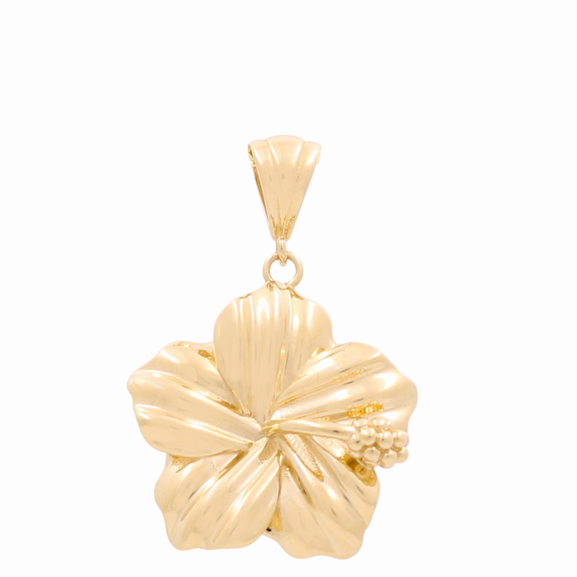 14K Yellow Gold Flower Pendant - Miral Jewelry