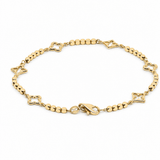 14K Yellow Gold Flowers Bracelet Women's - Miral Jewelry