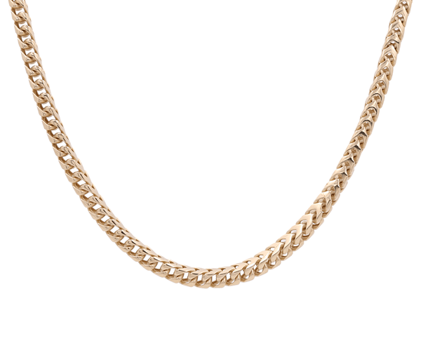 14K Yellow Gold Franco Chain - Miral Jewelry
