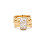 14K Yellow Gold Free Form Fashion Diamond Ring – 1.02 ct tw - Miral Jewelry