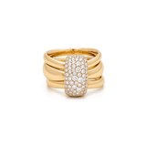 14K Yellow Gold Free Form Fashion Diamond Ring – 1.02 ct tw - Miral Jewelry