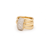 14K Yellow Gold Free Form Fashion Diamond Ring – 1.02 ct tw - Miral Jewelry