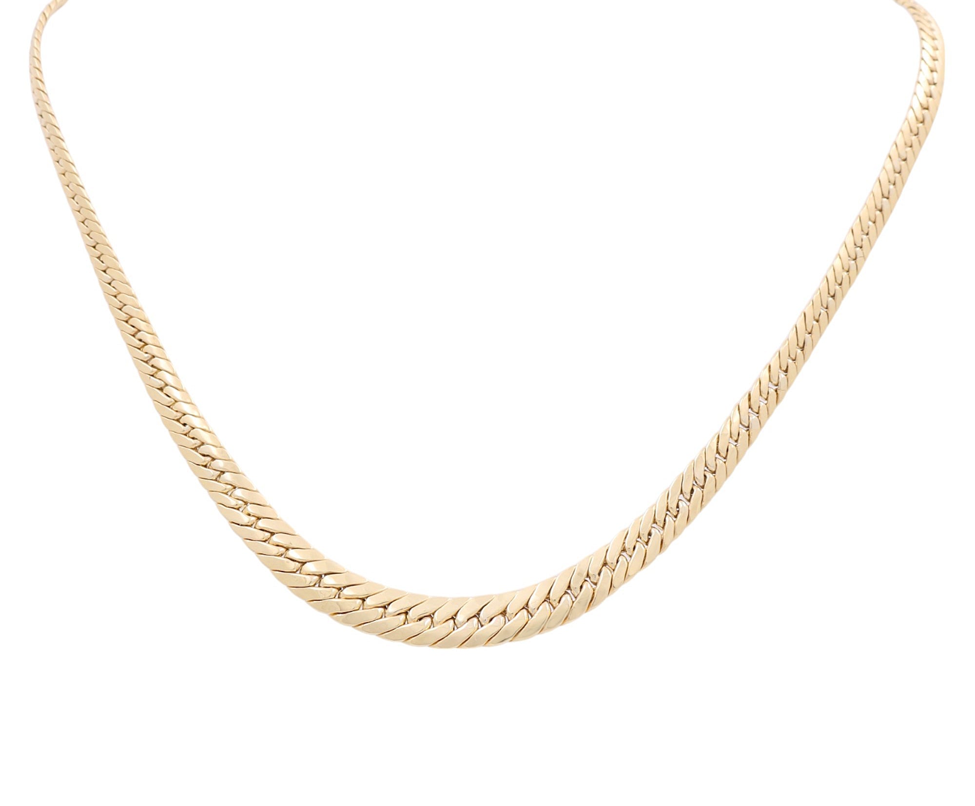 14k Yellow Gold Graduate Miami Necklaces 17" - Miral Jewelry