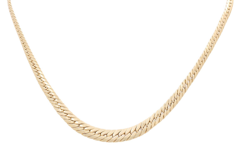 14k Yellow Gold Graduate Miami Necklaces 17" - Miral Jewelry