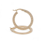 14K Yellow Gold Greek Hoop Earrings - Miral Jewelry