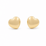 14K Yellow Gold Heart Earrings - Miral Jewelry