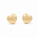 14K Yellow Gold Heart Earrings - Miral Jewelry