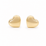 14K Yellow Gold Heart Earrings - Miral Jewelry