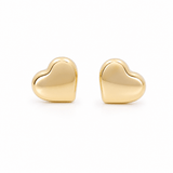 14K Yellow Gold Heart Earrings - Miral Jewelry