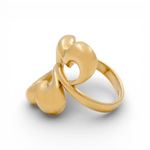 14K Yellow Gold Heart Fashion Women's Ring - Miral Jewelry