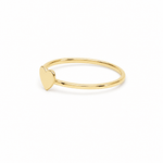 14K Yellow Gold Dainty Heart Ring 1.2 g – view 2