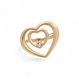 14K Yellow Gold Heart Fashion Women's Ring - Miral Jewelry
