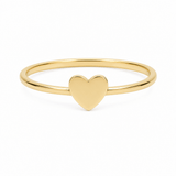 14K Yellow Gold Dainty Heart Ring 1.2 g