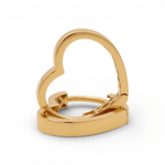 14K Yellow Gold Heart Hoops Earrings - Miral Jewelry