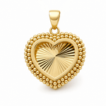 14K Yellow Gold Heart Pendant - Miral Jewelry