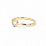 14K Yellow Gold Open Heart Ring with CZ 1.0 g – view 2