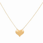 14K Yellow Gold Heart Women's Necklace - Miral Jewelry
