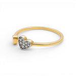 14K Yellow Gold Hearts Fashion Women's Ring - Miral Jewelry