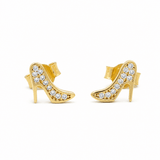 14K Yellow Gold Heels Earrings - Miral Jewelry