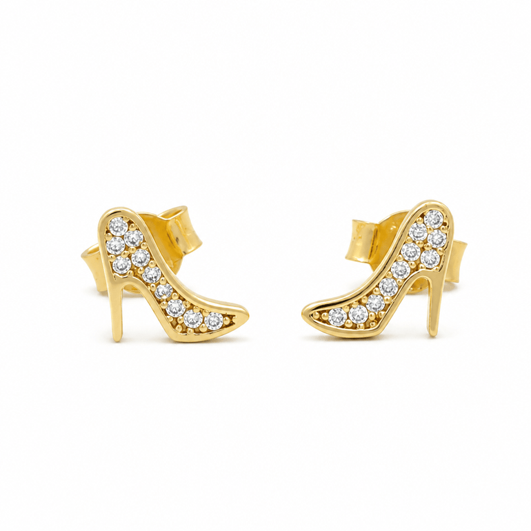 14K Yellow Gold Heels Earrings - Miral Jewelry