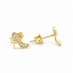 14K Yellow Gold Heels Earrings - Miral Jewelry
