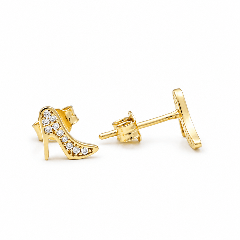 14K Yellow Gold Heels Earrings - Miral Jewelry