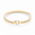 14K Yellow Gold Herringbone Bracelet Women's - Miral Jewelry