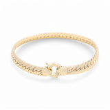 14K Yellow Gold Herringbone Bracelet Women's - Miral Jewelry