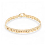 14K Yellow Gold Herringbone Bracelet Women's - Miral Jewelry