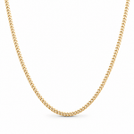 14K Yellow Gold Hollow Cuban Link 18" - Miral Jewelry