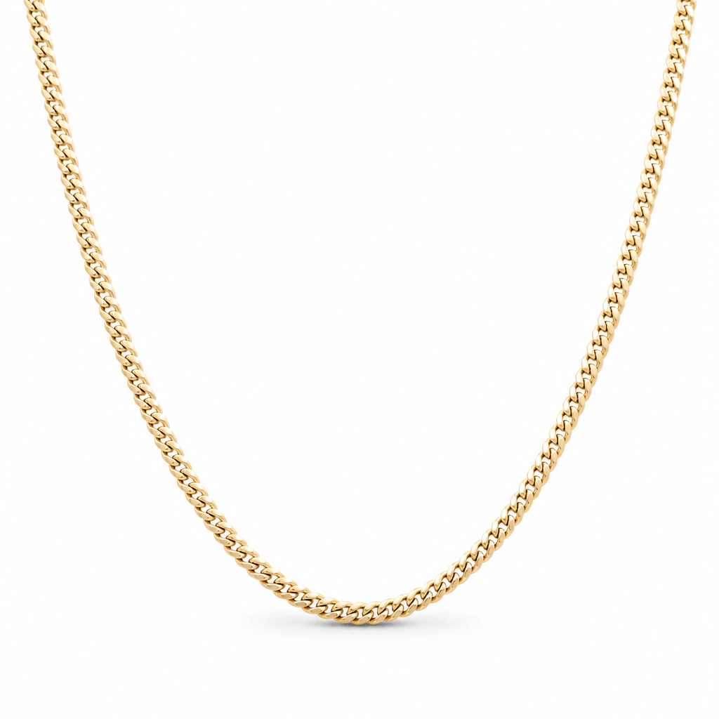 14K Yellow Gold Hollow Cuban Link 20" - Miral Jewelry