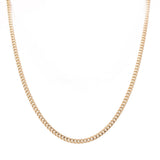 14K Yellow Gold Hollow Cuban Link Chain 18" - Miral Jewelry