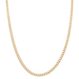 14K Yellow Gold Hollow Cuban Link Chain 24" - Miral Jewelry
