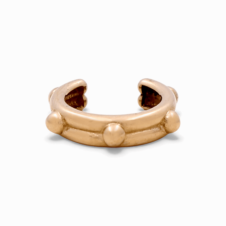 14K Yellow Gold Hoop Piercing Earrings - Miral Jewelry
