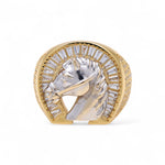 14k Yellow Gold Horse Fashion Men's Ring - Miral Jewelry