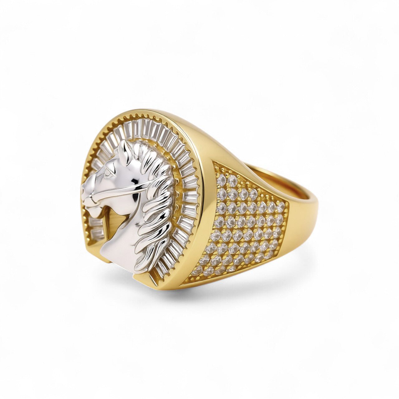 14k Yellow Gold Horse Fashion Men's Ring - Miral Jewelry