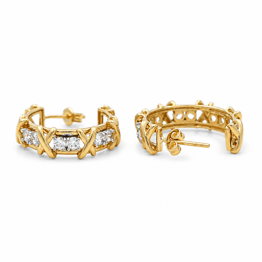 14K Yellow Gold Huggie Earrings - Miral Jewelry