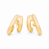 14K Yellow Gold Huggie Earrings - Miral Jewelry