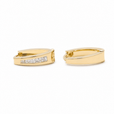 14K Yellow Gold Huggie Earrings - Miral Jewelry