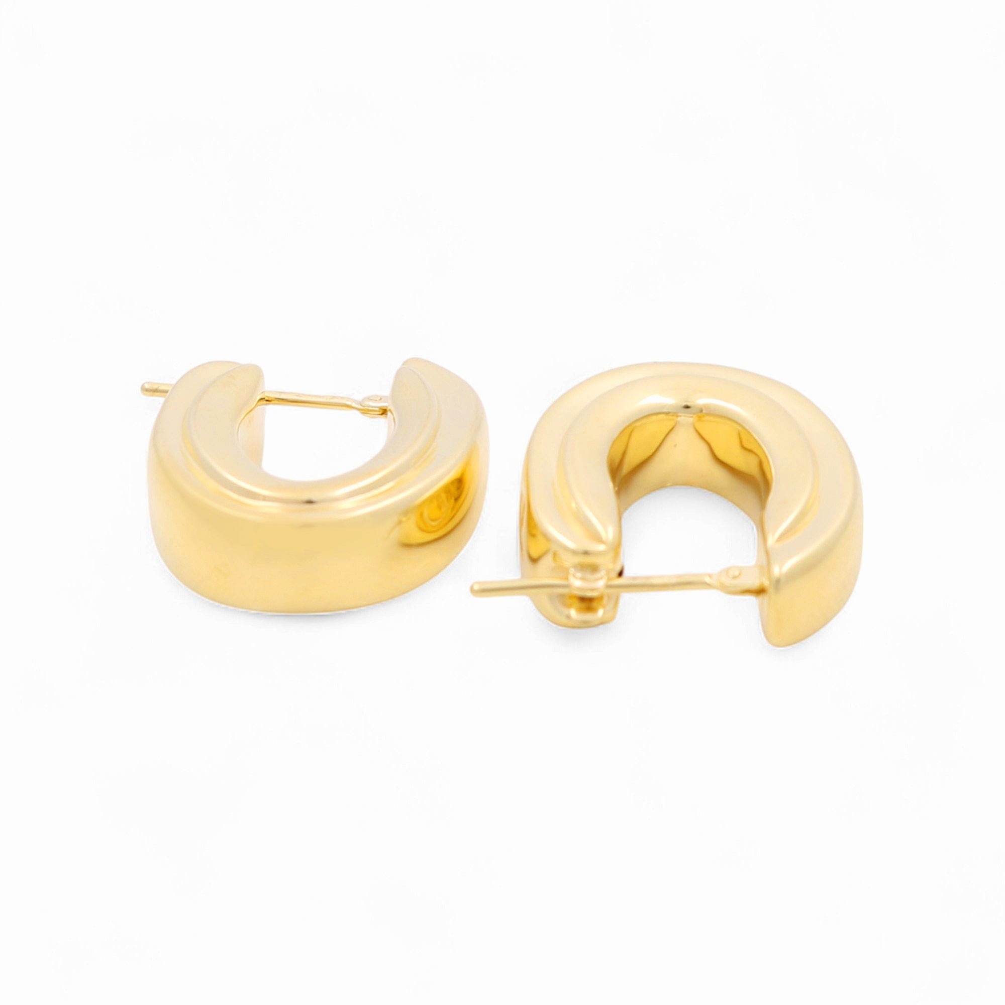 14K Yellow Gold Huggie Earrings - Miral Jewelry