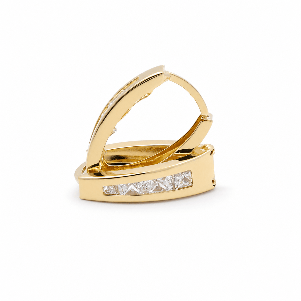 14K Yellow Gold Huggie Earrings - Miral Jewelry